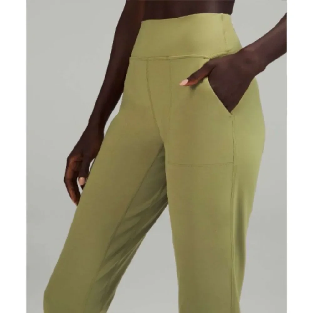 EUC Lululemon Align High-Rise Cropped Jogger Bronze Green 8